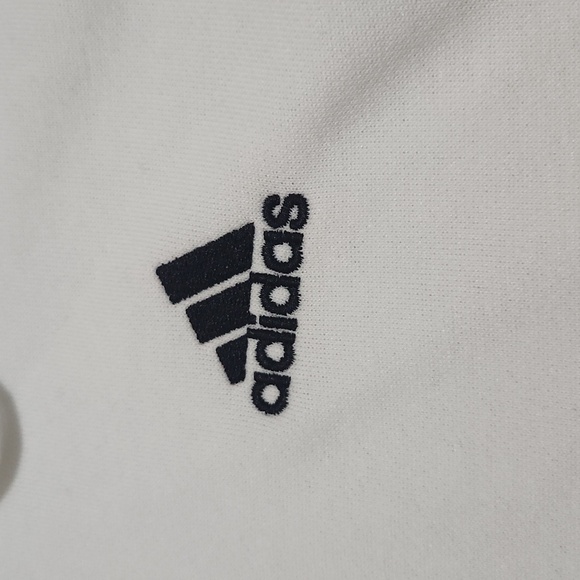 Adidas White Hoodie Essentials 3-Stripes French Terry Crop XS - Picture 7 of 8
